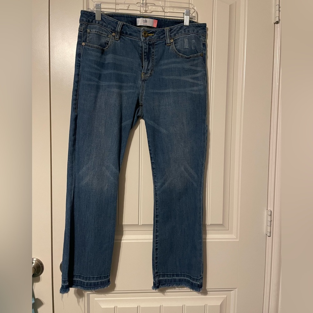 CAbi Women's Ankle Cropped Jeans in Dark Blue